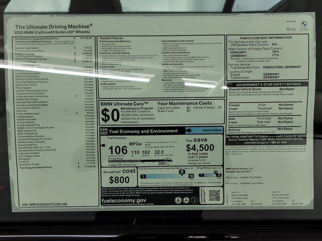 Photo of 2026 Brooklyn Grey Metallic BMW i5