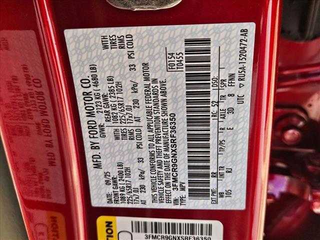 Photo of 2025 Ruby Red Metallic Tinted Clearcoat Ford Bronco Sport