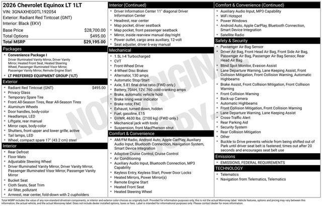 Photo of 2026 Radiant Red Chevrolet Equinox