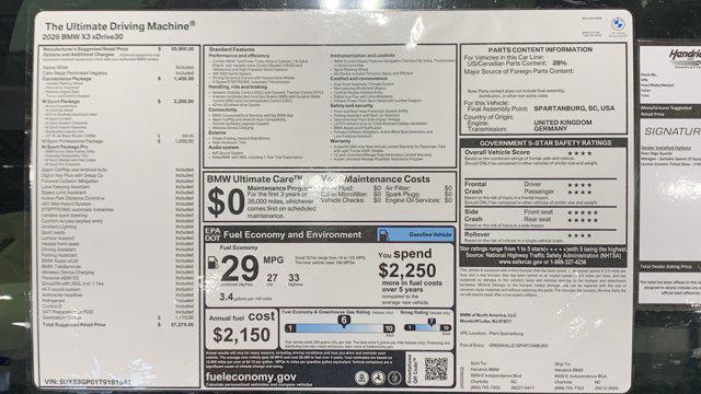 Photo of 2026 Alpine White BMW X3