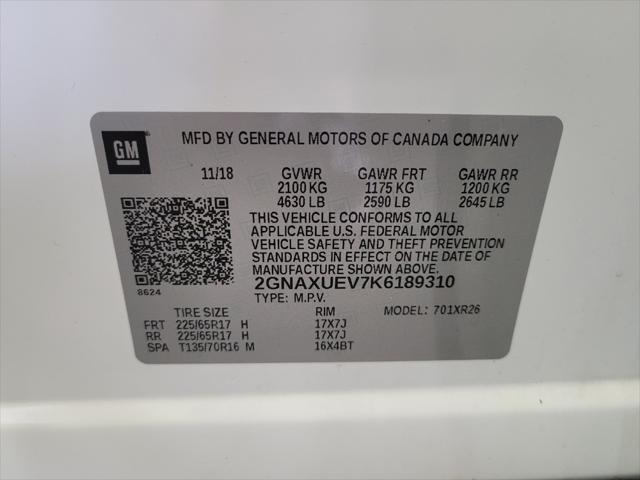 Photo of 2019 White Chevrolet Equinox