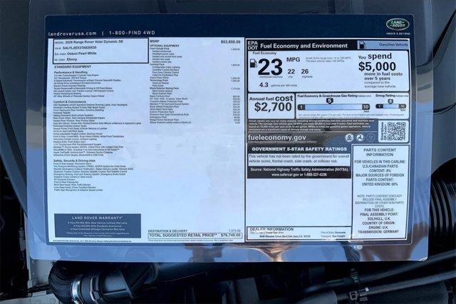 Photo of 2026 Ostuni Pearl White Land Rover Range Rover Velar