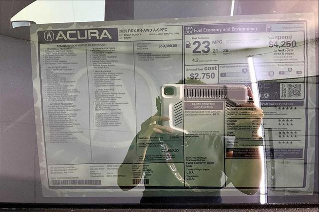 Photo of 2025 Solar Silver Metallic Acura RDX