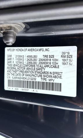 Photo of 2019 Crystal Black Pearl Honda CR-V