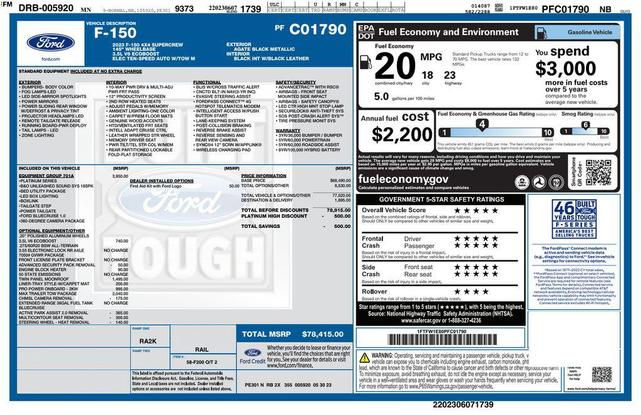 Photo of 2023 Agate Black Metallic Ford F-150