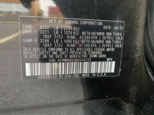 Photo of 2022 Crystal Black Silica Subaru Ascent