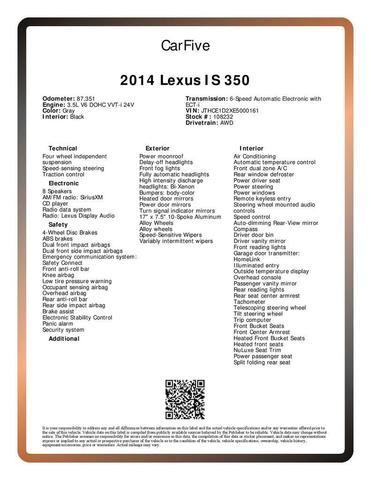 Photo of 2014 Gray Lexus IS 350