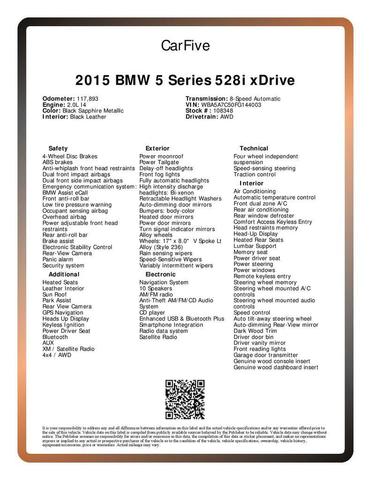 Photo of 2015 Black Sapphire Metallic BMW 528