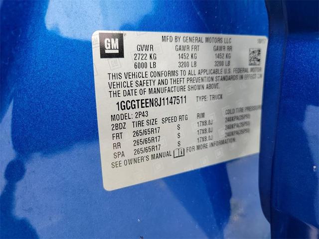 Photo of 2018 Kinetic Blue Metallic Chevrolet Colorado
