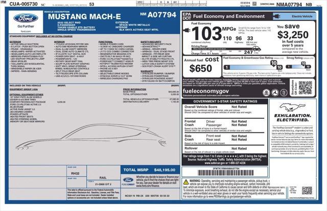 Photo of 2022 Space White Metallic Ford Mustang Mach-E