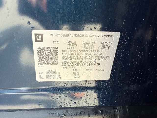 Photo of 2021 Pacific Blue Metallic Chevrolet Equinox