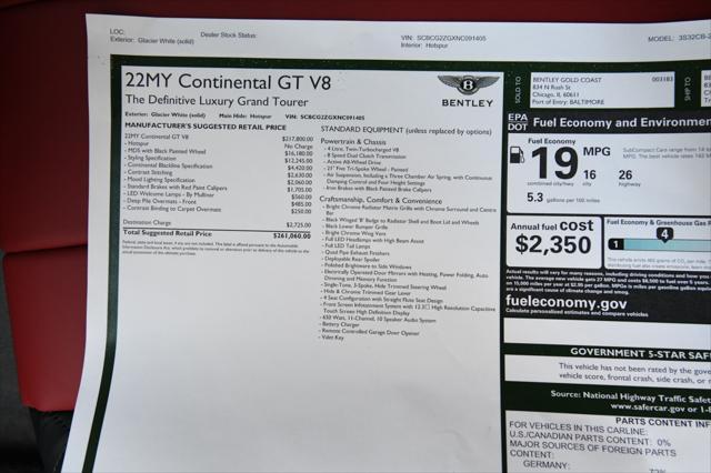 Photo of 2022 Glacier White Solid Bentley Continental GT