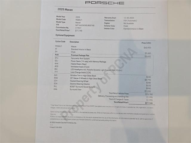 Photo of 2025 Chalk Porsche Macan
