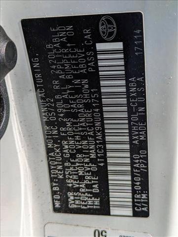 Photo of 2022 White Toyota Camry