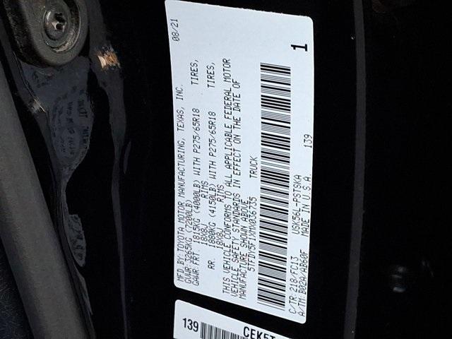 Photo of 2021 Midnight Black Metallic Toyota Tundra