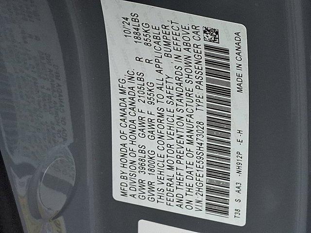Photo of 2025 Urban Gray Pearl Honda Civic Si