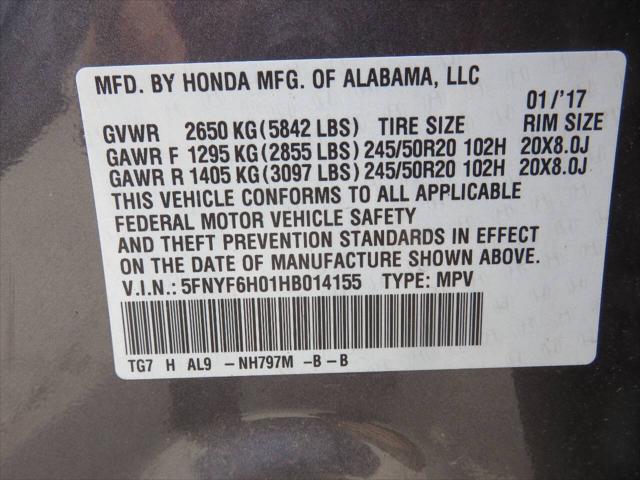 Photo of 2017 Modern Steel Metallic Honda Pilot