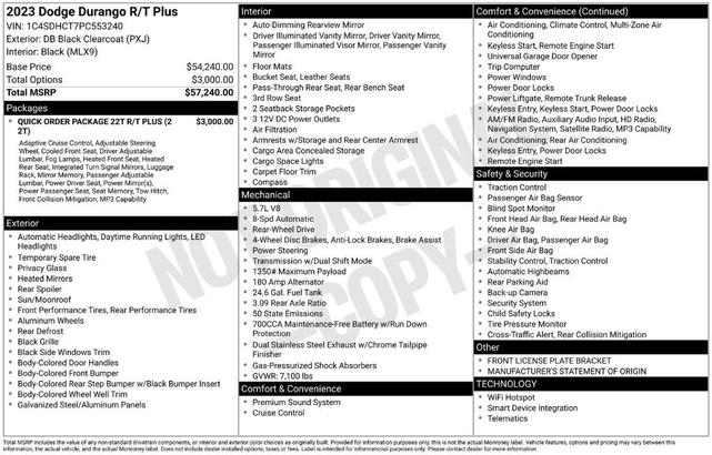 Photo of 2023 DB Black Crystal Clearcoat Dodge Durango
