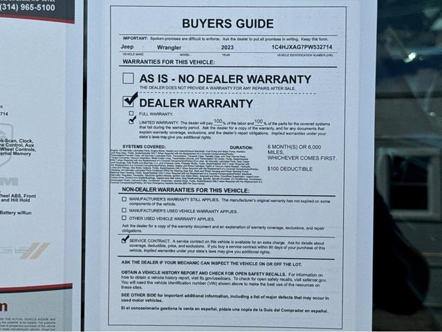 Photo of 2023 Black Clearcoat Jeep Wrangler