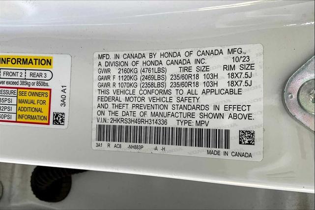 Photo of 2024 Platinum White Pearl Honda CR-V