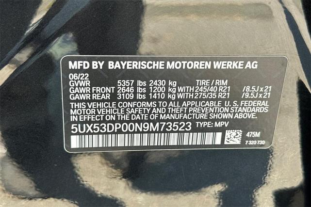 Photo of 2022 Black Sapphire Metallic BMW X3