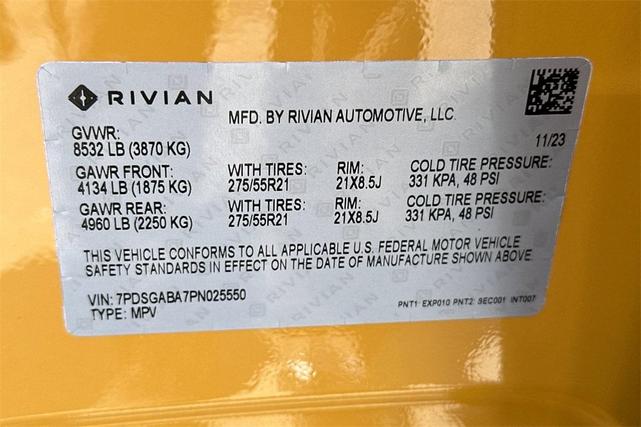 Photo of 2023 Compass Yellow Rivian R1S
