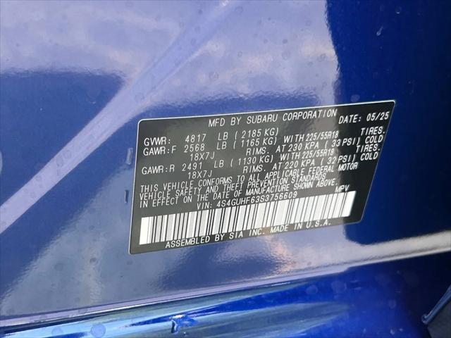 Photo of 2025 Sapphire Blue Pearl Subaru Crosstrek