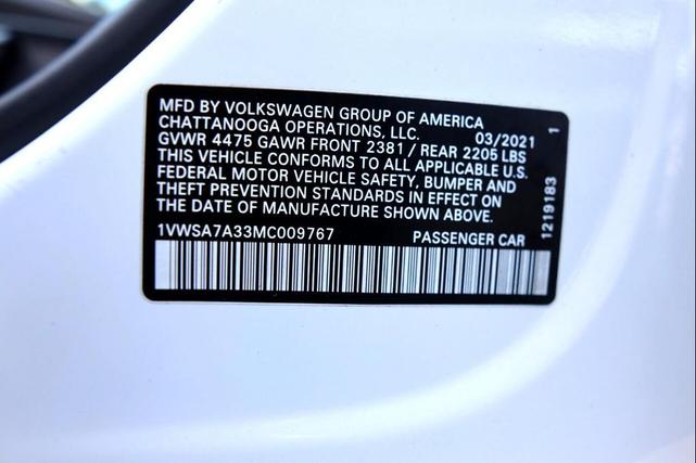 Photo of 2021 Pure White Volkswagen Passat