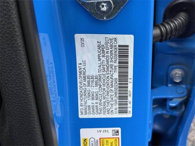 Photo of 2025 Blue Lagoon Pearl Honda Civic
