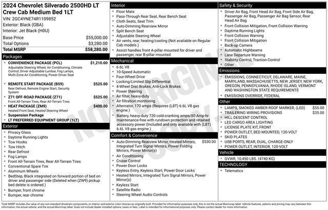 Photo of 2024 Black Chevrolet Silverado 2500