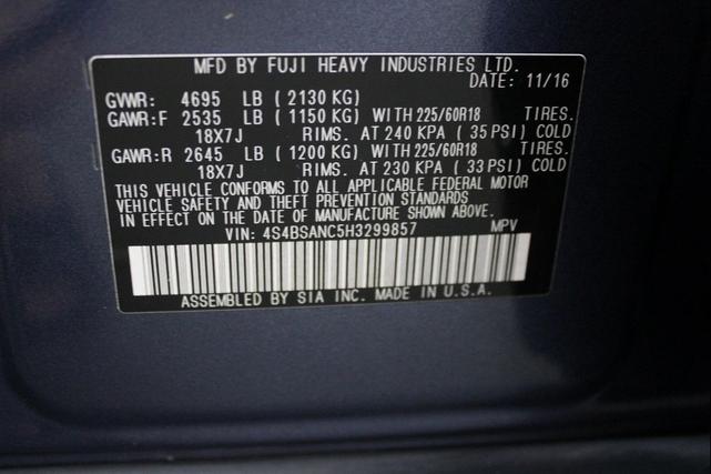 Photo of 2017 Twilight Blue Metallic Subaru Outback