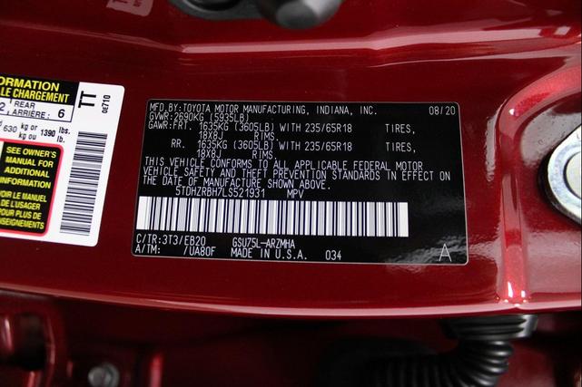 Photo of 2020 Ruby Flare Pearl Toyota Highlander