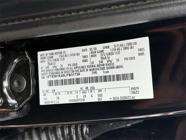 Photo of 2020 Agate Black Ford F-150