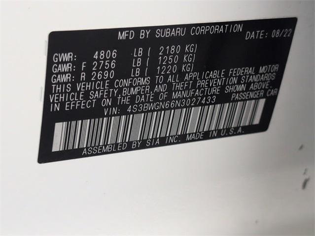 Photo of 2022 Crystal White Pearl Subaru Legacy