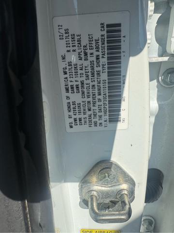 Photo of 2012 White Honda Accord