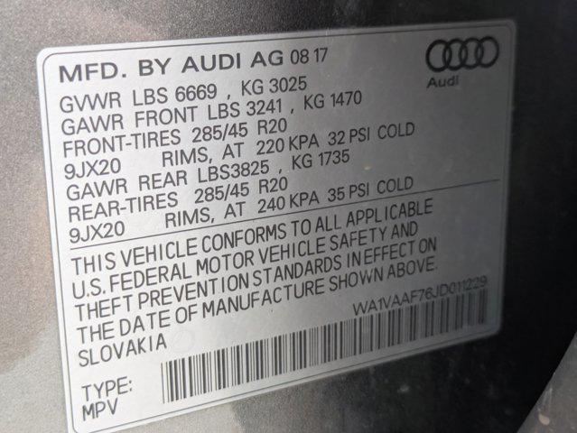 Photo of 2018 Graphite Gray Metallic Audi Q7