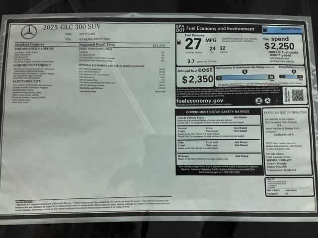 Photo of 2025 Black Mercedes-Benz GLC 300