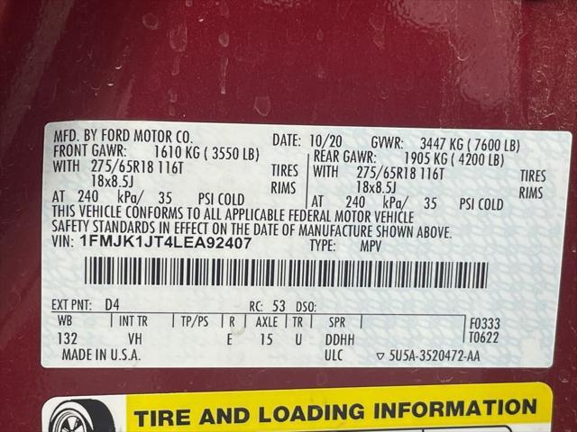Photo of 2020 Red Ford Expedition Max