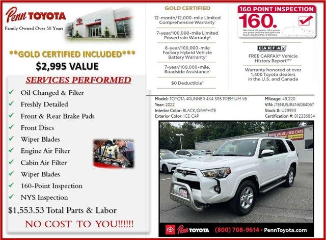 Photo of 2022 White Toyota 4Runner