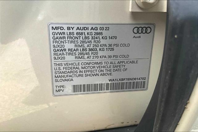 Photo of 2022 Vicuna Beige Metallic Audi Q7