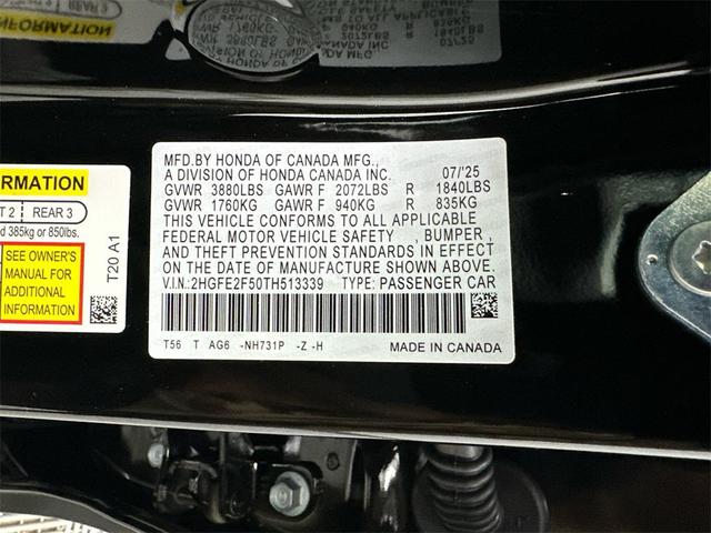 Photo of 2026 Crystal Black Pearl Honda Civic