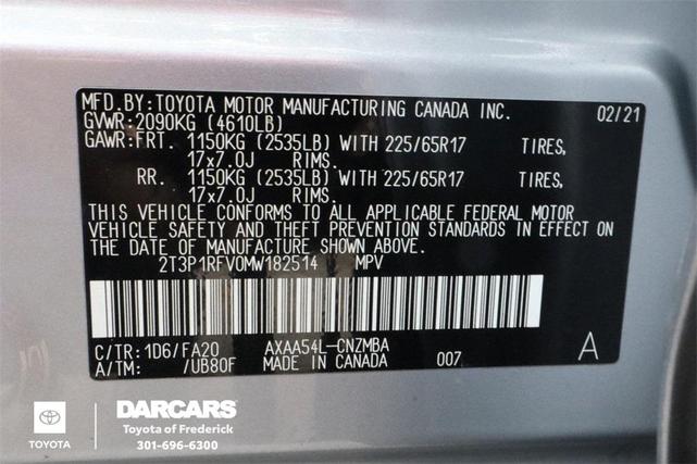 Photo of 2021 Silver Sky Toyota RAV4