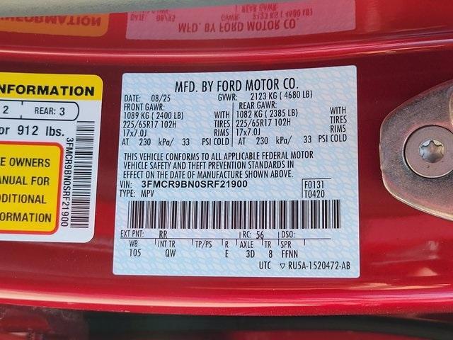 Photo of 2025 Ruby Red Metallic Tinted Clearcoat Ford Bronco Sport