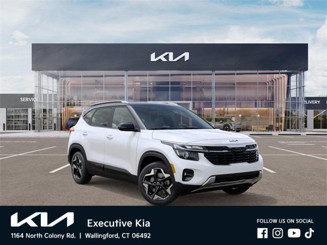 Photo of 2025 Clear White/Black Roof Kia Seltos