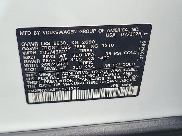Photo of 2026 White Pearl Volkswagen Atlas