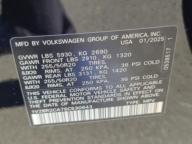 Photo of 2025 Deep Black Pearl Volkswagen Atlas