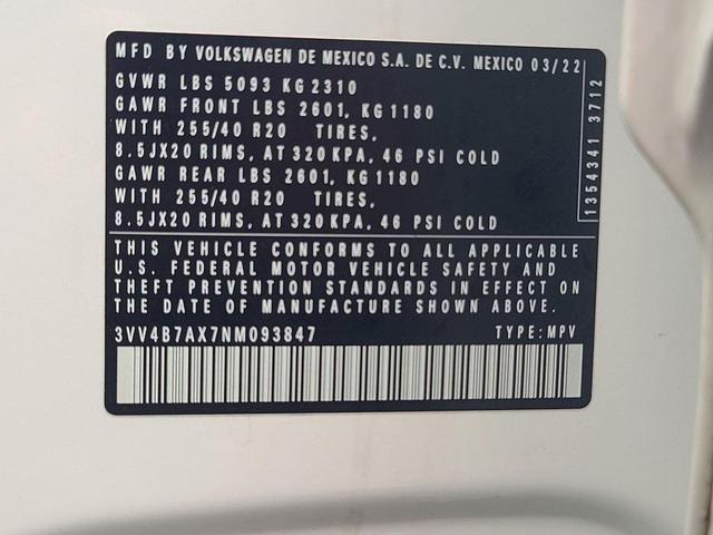 Photo of 2022 White Pearl Volkswagen Tiguan