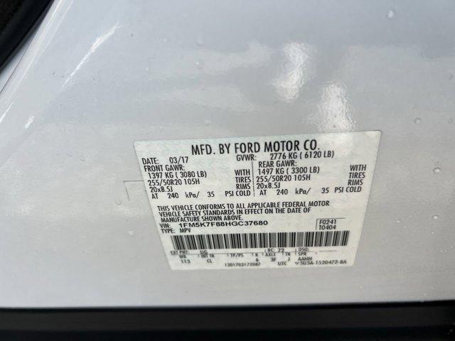 Photo of 2017 White Platinum Clearcoat Metallic Ford Explorer