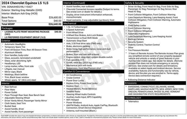 Photo of 2024 Sterling Gray Metallic Chevrolet Equinox