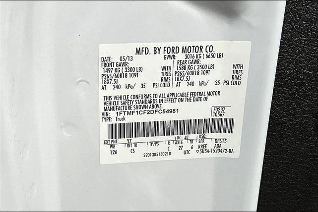 Photo of 2013 Oxford White Ford F-150
